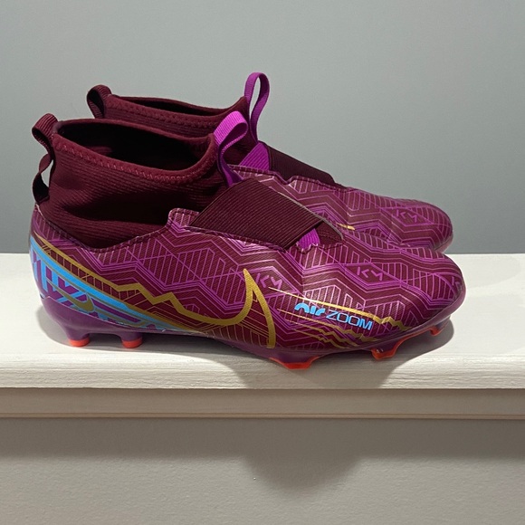 Nike Zoom Mercurial Cleats in Maroon and Gold Unisex Size 5 Soccer Cleats - Picture 2 of 14